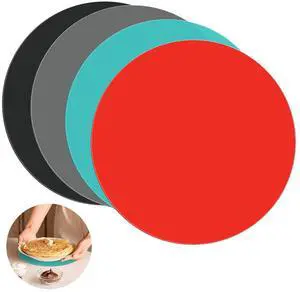 4 Pack 12 Inch Silicone Microwave Mat, Round Non-Stick Heat Resistant Baking Mat Set, BPA-Free Multipurpose Turntable Oven Mat Hot Pad Pot Holder for Home Kitchen Restaurant Dining Table Trivet 4 Pack 12 Inch Silicone Microwave Mat, Round Non-Stick Heat Resistant Baking Mat Set, BPA-Free Multipurpose Turntable Oven Mat Hot Pad Pot Holder for Home Kitchen Restaurant Dining Table Trivet