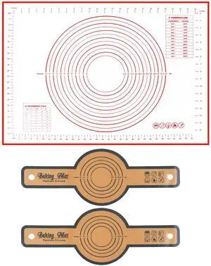 3 PCS Silicone Baking Mat SetBread Slings with Long Handles + 28"x20" Pastry Mat Non-Stick Reusable Sourdough Baking Supplies,Easy Clean, Kitchen Accessories 3 PCS Silicone Baking Mat SetBread Slings with Long Handles + 28"x20" Pastry Mat Non-Stick Reusable Sourdough Baking Supplies,Easy Clean, Kitchen Accessories