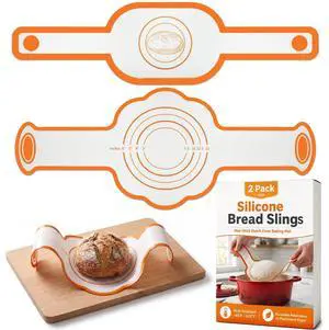 Silicone Bread Slings 2-pack Dutch Oven Sourdough Baking Mat Silicone Bread Slings 2-pack Dutch Oven Sourdough Baking Mat