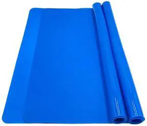 Silicone Baking Mats for Dough Rolling Pastry Fondant Mat Large Nonstick and Nonslip, Countertop Protector, Dining Table Mat and Placemat 20'' by 16''(Blue 2 Pack) Silicone Baking Mats for Dough Rolling Pastry Fondant Mat Large Nonstick and Nonslip, Countertop Protector, Dining Table Mat and Placemat 20'' by 16''(Blue 2 Pack)