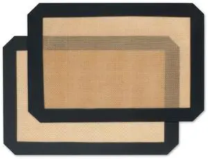 Silicone Baking Mat,Silicone Mat,2 Pack Reusable Non-Stick Baking Mat,Food Safe Silicone Mats for Baking, Oven Baking Sheet for Making Cookies, Macaroons, Bread,(11.8"L x 8.3"W) Silicone Baking Mat,Silicone Mat,2 Pack Reusable Non-Stick Baking Mat,Food Safe Silicone Mats for Baking, Oven Baking Sheet for Making Cookies, Macaroons, Bread,(11.8"L x 8.3"W)