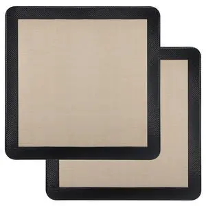 2Pcs Silicone Baking Mats for 12 Inch Cake Pan/12x12 Cheesecake Pan/Toaster Oven Air Fryer Liner, 11.75"Square Food Grade Silicone Mats for Baking, Non Slip Silicone Baking Sheet, Non Stick Reusable 2Pcs Silicone Baking Mats for 12 Inch Cake Pan/12x12 Cheesecake Pan/Toaster Oven Air Fryer Liner, 11.75"Square Food Grade Silicone Mats for Baking, Non Slip Silicone Baking Sheet, Non Stick Reusable