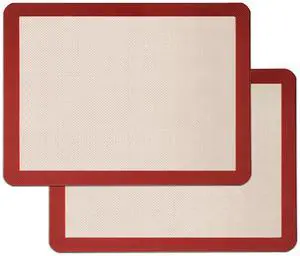 Silicone Baking Mat, 2 Pack Food Grade Non-Stick Baking Mats Silicone Baking Mat, 2 Pack Food Grade Non-Stick Baking Mats