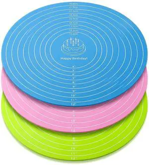 3PCS Round Silicone Baking Mats, 11.8 Inch Reusable Nonstick Pastry Mat with Measurement Guides, Heat Resistant Silicone Baking Mat for Pizza Pan, Dough Rolling, Pastry and Baking 3PCS Round Silicone Baking Mats, 11.8 Inch Reusable Nonstick Pastry Mat with Measurement Guides, Heat Resistant Silicone Baking Mat for Pizza Pan, Dough Rolling, Pastry and Baking