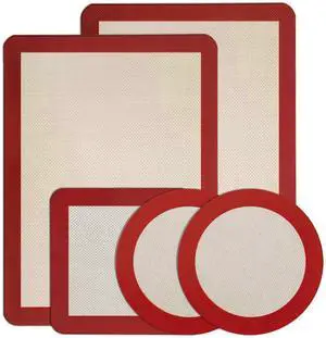 Silicone Baking Mat Set, Non-Stick Food Grade, Reusable 5PCS Silicone Baking Mat Set, Non-Stick Food Grade, Reusable 5PCS