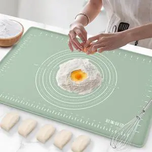 Silicone Baking Mat 32" x 24", Extra Thick Dough Rolling Mat with Measurements and Edge Heightening, Non-stick Food Grade Silicone Pastry Mat for for Pastry, Bread, Cookies, Pizza, Fondant, Pasta Silicone Baking Mat 32" x 24", Extra Thick Dough Rolling Mat with Measurements and Edge Heightening, Non-stick Food Grade Silicone Pastry Mat for for Pastry, Bread, Cookies, Pizza, Fondant, Pasta