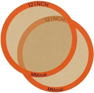 Silicone Baking Mats Set of 2 Round Non-Stick Reusable Air Fryer Linner - Best German Silicone - 12 inch Silicone Baking Mats Set of 2 Round Non-Stick Reusable Air Fryer Linner - Best German Silicone - 12 inch