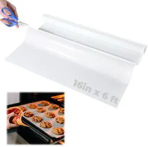 16IN x 6FT Silicone Baking Mat Roll - Large Food Grade Silicone Sheet Heat Resistant for Oven Freeze Dryer Liner, Non-stick Pastry Mat, Non-slip Kitchen Countertop Protector 16IN x 6FT Silicone Baking Mat Roll - Large Food Grade Silicone Sheet Heat Resistant for Oven Freeze Dryer Liner, Non-stick Pastry Mat, Non-slip Kitchen Countertop Protector