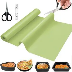 Silicone Baking Mat Roll, 12 IN x 6 FT, Non-Stick, Reusable, Heat-Resistant Baking Sheet for Oven, Air Fryer, Pastry, Dough, Bread, Non-Slip Kitchen Counter Mat Silicone Baking Mat Roll, 12 IN x 6 FT, Non-Stick, Reusable, Heat-Resistant Baking Sheet for Oven, Air Fryer, Pastry, Dough, Bread, Non-Slip Kitchen Counter Mat