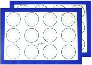 Silicone Baking Mats 2 Pack, Non-Stick, 16.5 x 11.6 inches Silicone Baking Mats 2 Pack, Non-Stick, 16.5 x 11.6 inches