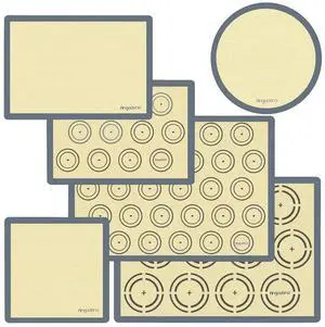 Silicone Baking Mat Set of 6, Non-Stick & Easy Clean Food Grade Reusable Baking Mat, Silicon Baking Mats Oven Liner Sheet, Round & Square Cake Mat, Pastry Board Rolling Dough Mats for Macaron Cookie Silicone Baking Mat Set of 6, Non-Stick & Easy Clean Food Grade Reusable Baking Mat, Silicon Baking Mats Oven Liner Sheet, Round & Square Cake Mat, Pastry Board Rolling Dough Mats for Macaron Cookie