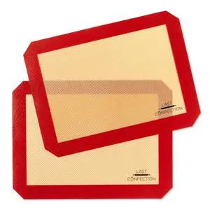 Silicone Baking Mat - Set of 2 Non-Stick Quarter Sheet (8-1/2" x 11-1/2") Professional Food Safe Tray Pan Liners Silicone Baking Mat - Set of 2 Non-Stick Quarter Sheet (8-1/2" x 11-1/2") Professional Food Safe Tray Pan Liners