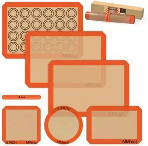 Silicone Baking Mats - Best German Silicone, Non Slip Baking Sheet, Non Stick Reusable Silicone Mats For Baking, Food Grade Oven Liner, Counter Mat, Set of 6 Silicone Baking Mats - Best German Silicone, Non Slip Baking Sheet, Non Stick Reusable Silicone Mats For Baking, Food Grade Oven Liner, Counter Mat, Set of 6