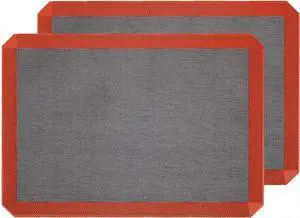 Hermerlee Perforated Silicone Baking Mats, 2 PCS Eclair Silicone Mat for Half SheetTray Pan Liners Perfect Bakeware for Making Cookies, Macarons, Bread and Pastry,11.8"x 15.7" (Corner Cut) Hermerlee Perforated Silicone Baking Mats, 2 PCS Eclair Silicone Mat for Half SheetTray Pan Liners Perfect Bakeware for Making Cookies, Macarons, Bread and Pastry,11.8"x 15.7" (Corner Cut)