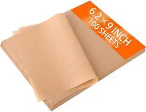 PCS Parchment Paper Sheets, 9" x 6.2" Non-Stick Precut Baking Parchment, for Baking Grilling Air Fryer Steaming Bread Cakes Cookies and More(Unbleached) PCS Parchment Paper Sheets, 9" x 6.2" Non-Stick Precut Baking Parchment, for Baking Grilling Air Fryer Steaming Bread Cakes Cookies and More(Unbleached)