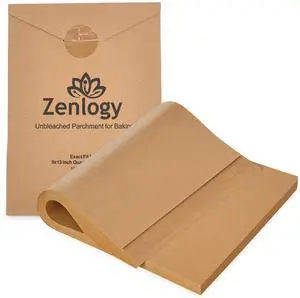 9x13 Parchment Paper (100 sheets) - Unbleached, High Heat, Non-stick, Pre-cut Baking Paper for Quarter Sheet Pans - Great for Baking, Roasting, Wrapping, Dehydrator, and so much more 9x13 Parchment Paper (100 sheets) - Unbleached, High Heat, Non-stick, Pre-cut Baking Paper for Quarter Sheet Pans - Great for Baking, Roasting, Wrapping, Dehydrator, and so much more