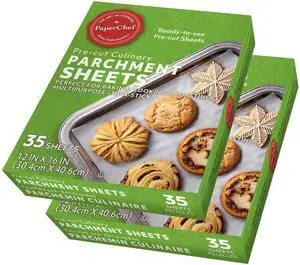 Culinary Parchment Paper Sheets Precut Nonstick 35 Count 2 Pack Culinary Parchment Paper Sheets Precut Nonstick 35 Count 2 Pack