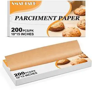 200 Pcs Pop-Up Parchment Paper Sheets, 10.7x15 Inch Pre-Cut Parchment Paper for Baking, Non-Stick Greaseproof Baking Paper for Grilling Wrapping Air Frying, Compact Volume, Unbleached 200 Pcs Pop-Up Parchment Paper Sheets, 10.7x15 Inch Pre-Cut Parchment Paper for Baking, Non-Stick Greaseproof Baking Paper for Grilling Wrapping Air Frying, Compact Volume, Unbleached