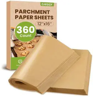 360Pcs Unbleached Parchment Paper Sheets, 12 x 16 Inch,Precut Non-Stick Parchment Paper for Baking,Cooking, Grilling, Air Fryer and Steaming,Fit for Half Sheet Pans 360Pcs Unbleached Parchment Paper Sheets, 12 x 16 Inch,Precut Non-Stick Parchment Paper for Baking,Cooking, Grilling, Air Fryer and Steaming,Fit for Half Sheet Pans