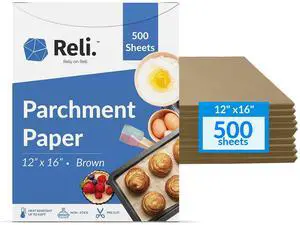 500 Pcs Parchment Paper Sheets, Bulk | 12x16 in. | Brown Parchment Sheets, Baking Paper | Non-Stick, Pre-Cut Pan Liners | Brown | Disposable for Baking, Air Fryer, Grilling 500 Pcs Parchment Paper Sheets, Bulk | 12x16 in. | Brown Parchment Sheets, Baking Paper | Non-Stick, Pre-Cut Pan Liners | Brown | Disposable for Baking, Air Fryer, Grilling