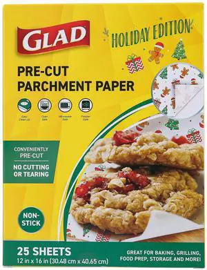 Holly Jolly Printed Pattern Holiday Parchment Paper Baking Sheets, Pre-Cut 12 x 16 Inch, Non-Stick, Oven Safe, Fun Christmas Designs for Holiday Cookies, 25 Count Holly Jolly Printed Pattern Holiday Parchment Paper Baking Sheets, Pre-Cut 12 x 16 Inch, Non-Stick, Oven Safe, Fun Christmas Designs for Holiday Cookies, 25 Count