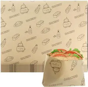 50 Pcs Sandwich Wrapping Paper Deli Wraps, Waterproof Oil-proof Picnic Basket Liners Precut Non-Stick Parchment Paper Baking Sheets for Baking, Cooking, Grilling, Air Fryer and Steaming 50 Pcs Sandwich Wrapping Paper Deli Wraps, Waterproof Oil-proof Picnic Basket Liners Precut Non-Stick Parchment Paper Baking Sheets for Baking, Cooking, Grilling, Air Fryer and Steaming