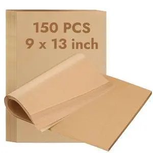 9x13 Inch 150PCS Unbleached Parchment Paper, Disposable Pre-cut Parchment Paper Sheets, Non Toxic Rectangular Air Fryer Liners for Baking Cookies, Air Fryer, Steaming Bread and More 9x13 Inch 150PCS Unbleached Parchment Paper, Disposable Pre-cut Parchment Paper Sheets, Non Toxic Rectangular Air Fryer Liners for Baking Cookies, Air Fryer, Steaming Bread and More