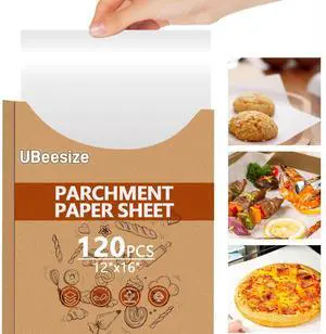 120PCS Thickened Parchment Paper, 12×16 In Heavy Duty & Non-Toxic Parchment Paper Sheets, White Parchment Paper for Bread Making, Pastry Baking, Daily Kitchen Use, No Cut Needed 120PCS Thickened Parchment Paper, 12×16 In Heavy Duty & Non-Toxic Parchment Paper Sheets, White Parchment Paper for Bread Making, Pastry Baking, Daily Kitchen Use, No Cut Needed