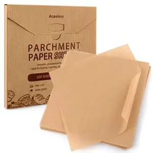 Parchment Paper Sheets, 200Pcs 12x12 Inch Squares Precut Parchment Sheets for Baking, Grilling, Air Fryer, Non-Stick Square Pan Liners Oven Paper for Bread, Cake, Cookies, Roasting, Wrapping, Steaming Parchment Paper Sheets, 200Pcs 12x12 Inch Squares Precut Parchment Sheets for Baking, Grilling, Air Fryer, Non-Stick Square Pan Liners Oven Paper for Bread, Cake, Cookies, Roasting, Wrapping, Steaming