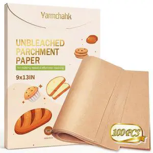 100pcs Unbleached Parchment Paper Sheets, 9x13In Precut Cooking Paper Liners for Baking Sheets, Air Fryer, Microwave, Grilling, Oven, Non-Stick,Non-Toxic, Oil Proof, Food Grade 100pcs Unbleached Parchment Paper Sheets, 9x13In Precut Cooking Paper Liners for Baking Sheets, Air Fryer, Microwave, Grilling, Oven, Non-Stick,Non-Toxic, Oil Proof, Food Grade
