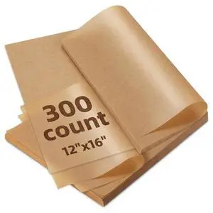 Parchment Paper Sheets 12x16, 300 Count, Unbleached 38gsm Parchment Paper Sheets 12x16, 300 Count, Unbleached 38gsm
