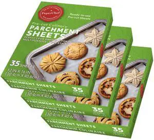 Culinary Parchment Paper Sheets Precut Nonstick 35 Count 3 Pack Culinary Parchment Paper Sheets Precut Nonstick 35 Count 3 Pack