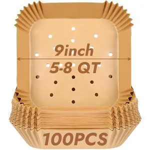Perforated Air Fryer Liners for Ninja Pro AF141/AF181, Chefman, Instant Vortex, Cosori&5-8 QT Airfryer, 100PCS 9 Inch Disposable Air Fryer Parchment Paper Sheet Filters, Airfryer Accessories Perforated Air Fryer Liners for Ninja Pro AF141/AF181, Chefman, Instant Vortex, Cosori&5-8 QT Airfryer, 100PCS 9 Inch Disposable Air Fryer Parchment Paper Sheet Filters, Airfryer Accessories