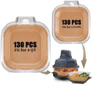 Air Fryer Liners Disposable for Ninja Crispi, 260 PCS Parchment Paper for Ninja Crispi 4-in-1 Portable Glass Air Fryer Cooking System, Non-Stick Airfryer Parchment Paper Liners for Ninja Crispy Air Fryer Liners Disposable for Ninja Crispi, 260 PCS Parchment Paper for Ninja Crispi 4-in-1 Portable Glass Air Fryer Cooking System, Non-Stick Airfryer Parchment Paper Liners for Ninja Crispy