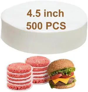 500pcs 4.5 Inch Hamburger Patty Paper Rounds White Parchment Paper Non-Stick Food Grade Burger Paper Sheets for Burger Press/Separating Frozen Patties (4.5") 500pcs 4.5 Inch Hamburger Patty Paper Rounds White Parchment Paper Non-Stick Food Grade Burger Paper Sheets for Burger Press/Separating Frozen Patties (4.5")
