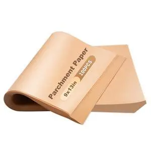 100 PCS Unbleached Parchment Paper 23cm X 33cm baking paper, air fryer paper, nonstick baking sheets, high temperature and oil resistant, suitable for baking, oven, air fryer and more 100 PCS Unbleached Parchment Paper 23cm X 33cm baking paper, air fryer paper, nonstick baking sheets, high temperature and oil resistant, suitable for baking, oven, air fryer and more