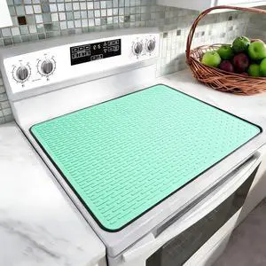 Stove top Cover for Electric Stove - Silicone Stove Mat for Glass Top Stove, Range Covers for Electric Stove, Aqua, 28"x20" (Standard) Stove top Cover for Electric Stove - Silicone Stove Mat for Glass Top Stove, Range Covers for Electric Stove, Aqua, 28"x20" (Standard)