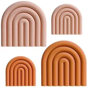 Silicone Hot Pot Holder, Reusable Heat Resistant Trivet Mats - Pink&Orange Non-Slip Pad for Dining Table, Countertop, Kitchen - Dishwasher Safe, Flexible for Bowls, Pans & Plates (Set of 4) Silicone Hot Pot Holder, Reusable Heat Resistant Trivet Mats - Pink&Orange Non-Slip Pad for Dining Table, Countertop, Kitchen - Dishwasher Safe, Flexible for Bowls, Pans & Plates (Set of 4)