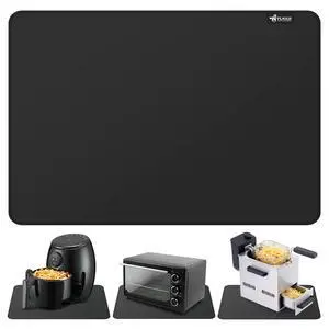 Resistant Mat for Air Fryer Site on, Fireproof Silicone Mats for Kitchen Counter, Countertop Protector, No-slip and Waterproof (12"X18", Black) Resistant Mat for Air Fryer Site on, Fireproof Silicone Mats for Kitchen Counter, Countertop Protector, No-slip and Waterproof (12"X18", Black)