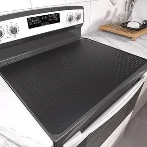 Stove Top Cover for Electric Stove- Range Covers for Electric Stove,Silicone XXL Dish Drying Mat, Glass Cooktop Covers, Flat RV Range top Mats (Black, 28"x20") Stove Top Cover for Electric Stove- Range Covers for Electric Stove,Silicone XXL Dish Drying Mat, Glass Cooktop Covers, Flat RV Range top Mats (Black, 28"x20")