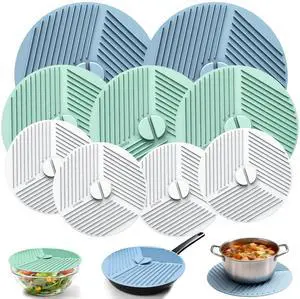 Silicone Lids for Bowls,Pot Holders - 9-Pack Kitchen hot Pads & Microwave Splatter Cover Food Storage Universal Multi-Use Lid & Trivet Mats for Pans,Plates,Cups Heat Resistant Dishwasher Safe Silicone Lids for Bowls,Pot Holders - 9-Pack Kitchen hot Pads & Microwave Splatter Cover Food Storage Universal Multi-Use Lid & Trivet Mats for Pans,Plates,Cups Heat Resistant Dishwasher Safe