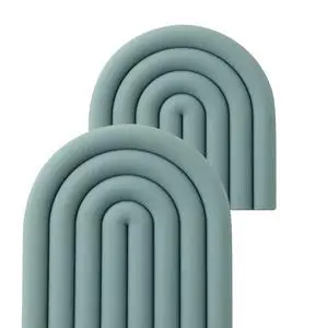 Silicone Heat Resistant Trivet Mats Multipurpose Non-Slip Kitchen Hot Pads, Insulated Coasters & Pot Holders Modern Placemats for Dining Table & Countertop Set of 2 (Dusty Blue) Silicone Heat Resistant Trivet Mats Multipurpose Non-Slip Kitchen Hot Pads, Insulated Coasters & Pot Holders Modern Placemats for Dining Table & Countertop Set of 2 (Dusty Blue)