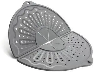 Foldable Silicone Splatter Screen for 10-12" Pans, BPA-Free, Gray Foldable Silicone Splatter Screen for 10-12" Pans, BPA-Free, Gray
