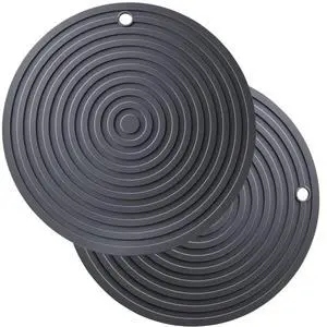 Silicone Trivets for Hot Dishes Pots and Pans, Heat Resistant Counter Mat, Big Dia 9.45" Flexible Pot Holders Set 2 Dark Gray Silicone Trivets for Hot Dishes Pots and Pans, Heat Resistant Counter Mat, Big Dia 9.45" Flexible Pot Holders Set 2 Dark Gray