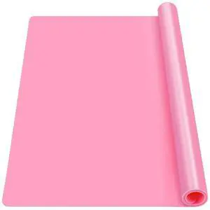 Pink Oversize Silicone Mat 27.6" x 19.7", Silicone Sheet for Crafts, Nail Arts, Painting, Epoxy Resin Jewelry Casting Mat, Countertop Protector, Table Placemat Pad, Nonstick Nonskid Pink Oversize Silicone Mat 27.6" x 19.7", Silicone Sheet for Crafts, Nail Arts, Painting, Epoxy Resin Jewelry Casting Mat, Countertop Protector, Table Placemat Pad, Nonstick Nonskid