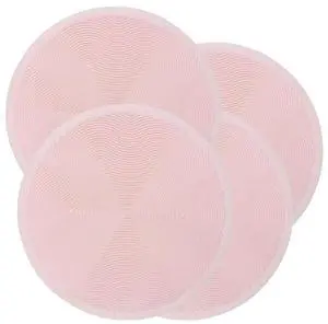 Silicone Hot Pot Holder Mats 8in (4-PCS) - Heat Resistant Countertop Protector with Non-Slip Geometric Pattern, Easy Clean Kitchen Trivet for Dining Table, Stove Top, Counter Safe Small Pink Silicone Hot Pot Holder Mats 8in (4-PCS) - Heat Resistant Countertop Protector with Non-Slip Geometric Pattern, Easy Clean Kitchen Trivet for Dining Table, Stove Top, Counter Safe Small Pink