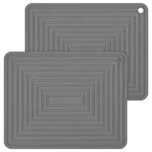 Trivets for Hot Pots and Pans-Silicone Trivets for Hot Dishes-Heat Resistant Mat for Countertops, Kitchen Small Dish Drying Mat, Silicone Pot Holders-Hot Pads for Kitchen Set 2 Dark Grey Trivets for Hot Pots and Pans-Silicone Trivets for Hot Dishes-Heat Resistant Mat for Countertops, Kitchen Small Dish Drying Mat, Silicone Pot Holders-Hot Pads for Kitchen Set 2 Dark Grey