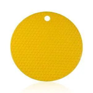 6 Pcs 6.0 Inch Round Silicone Mat, 0.19 Inch Thick, Non-Slip & Easy to Clean Heat Resistant Tripod Insulation Mat for Kitchens & Pans(Yellow) 6 Pcs 6.0 Inch Round Silicone Mat, 0.19 Inch Thick, Non-Slip & Easy to Clean Heat Resistant Tripod Insulation Mat for Kitchens & Pans(Yellow)