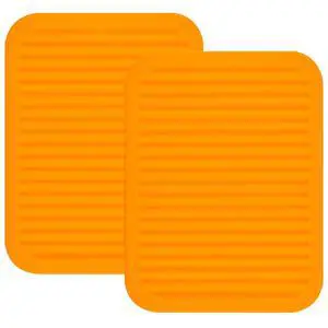 Orange Silicone Trivets Mats for Hot Dishes and Hot Pots, Hot Pads for Countertops, Tables, Pot Holders, Spoon Rest Small Drying Mats Set 2 Orange Silicone Trivets Mats for Hot Dishes and Hot Pots, Hot Pads for Countertops, Tables, Pot Holders, Spoon Rest Small Drying Mats Set 2