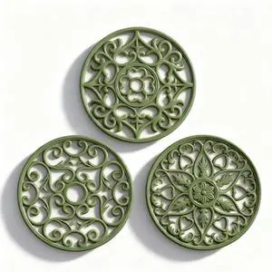 Trivets for Dishes/Pots/Pans, 3 Pcs Silicone Mats, Flexible/Durable/Non Slip Hot Pads to Protect Table and Counter Top (Olive Green) Trivets for Dishes/Pots/Pans, 3 Pcs Silicone Mats, Flexible/Durable/Non Slip Hot Pads to Protect Table and Counter Top (Olive Green)
